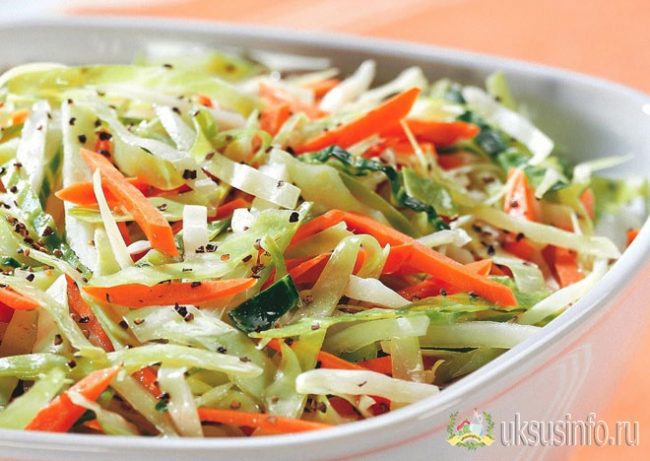 Салат из капусты и моркови с уксусом: лучшие рецепты